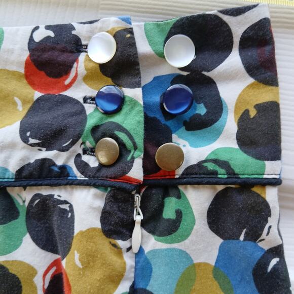 Edmé & Esyllte Bubble Finger Paints A-line Skirt size 4 REPAIRED lined cotton - Picture 4 of 13